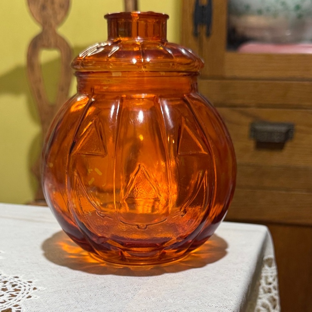 Flash sale🔥💥Glass film Pumpkin jack o lantern 6” Jar